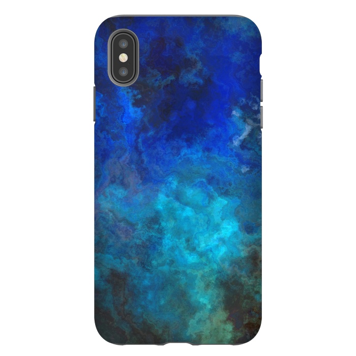 iPhone Xs Max StrongFit Blue Malachit Stone by Andrea Haase