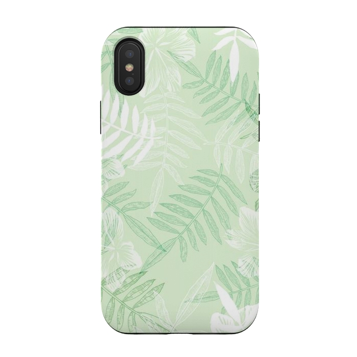 iPhone Xs / X StrongFit tropical Green  by Rose Halsey