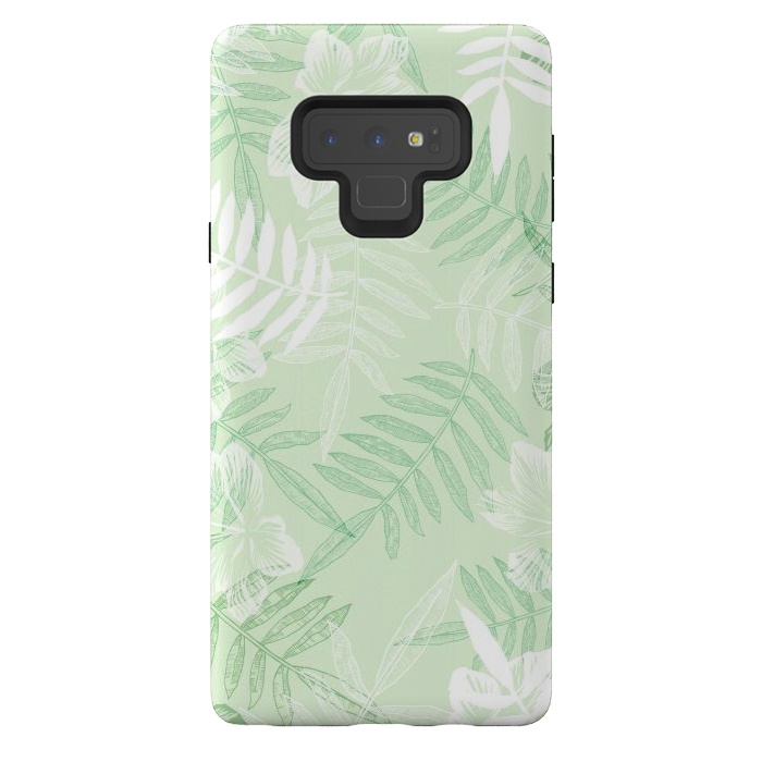 Galaxy Note 9 StrongFit tropical Green  by Rose Halsey