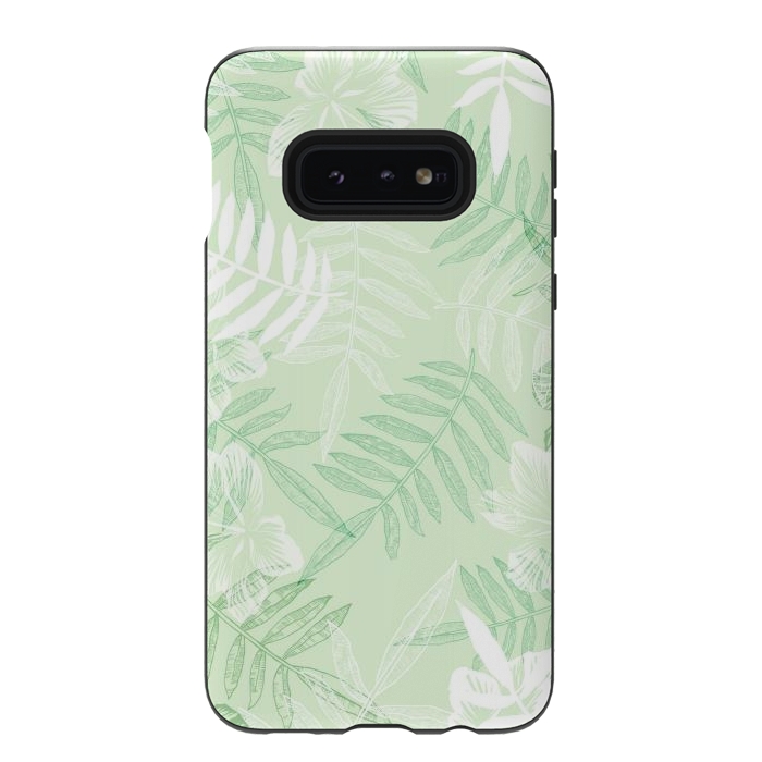 Galaxy S10e StrongFit tropical Green  by Rose Halsey