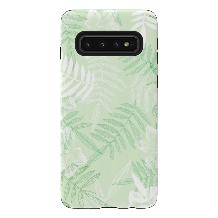 Galaxy S10 StrongFit tropical Green  by Rose Halsey