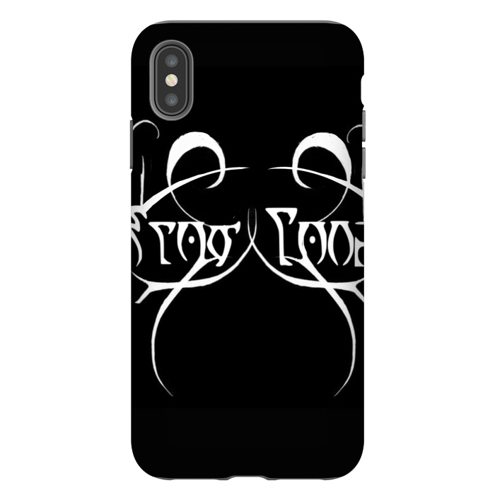 iPhone Xs Max StrongFit Slow Love metallica font design black metal by Josie
