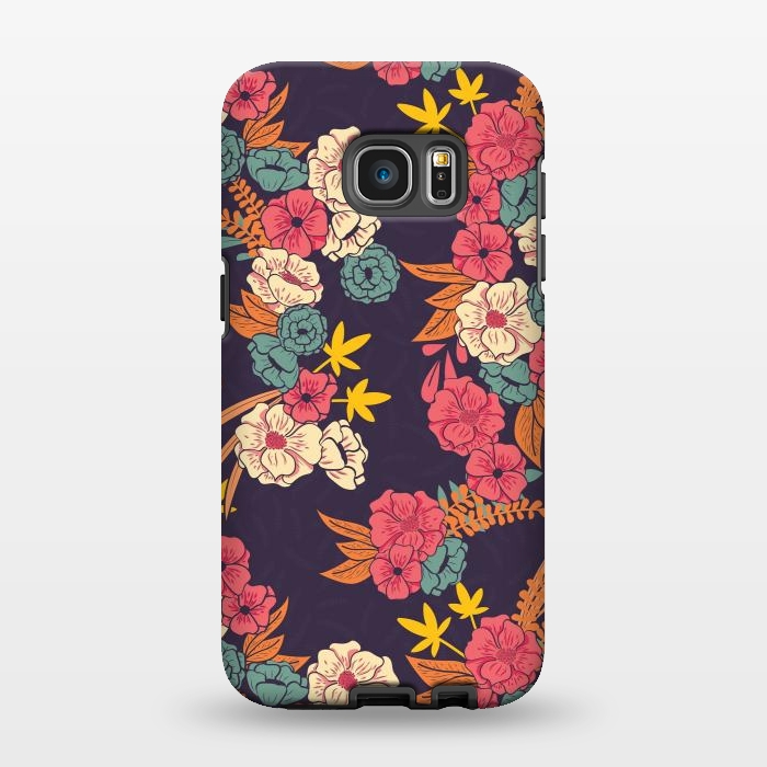 Galaxy S7 EDGE StrongFit Dark Floral Garden 003 by Jelena Obradovic