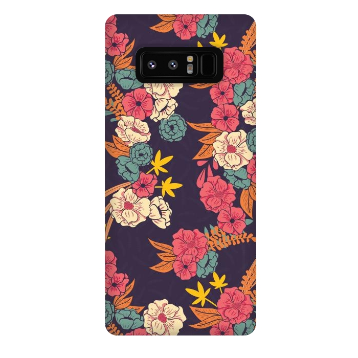 Galaxy Note 8 StrongFit Dark Floral Garden 003 by Jelena Obradovic