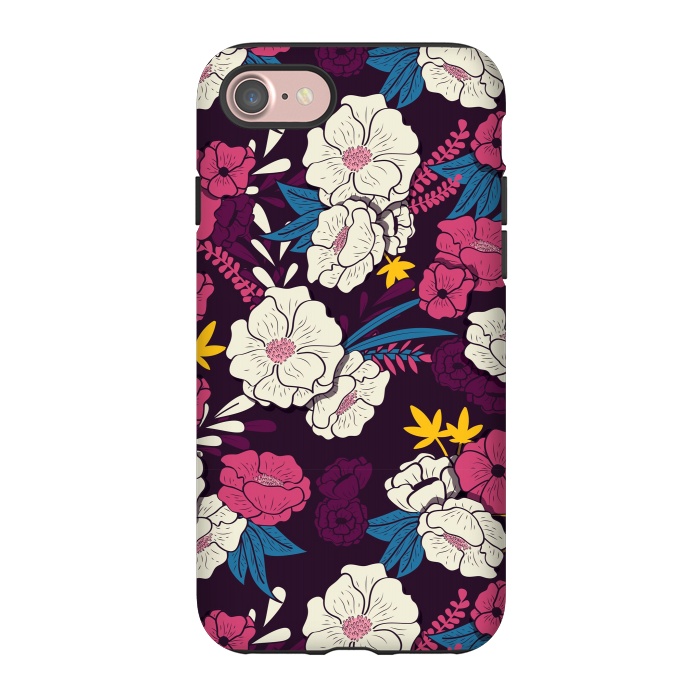 iPhone 7 StrongFit Dark floral garden 004 by Jelena Obradovic