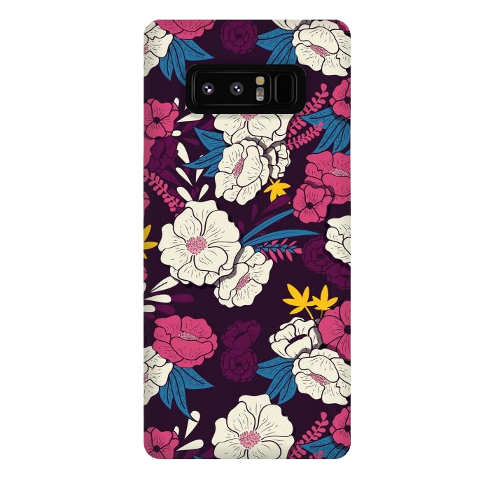 Galaxy Note 8 StrongFit Dark floral garden 004 by Jelena Obradovic