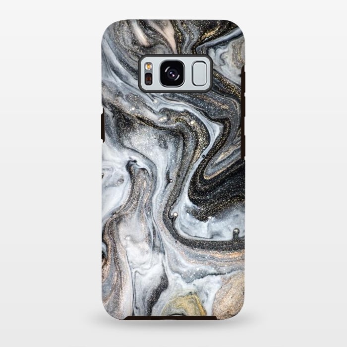 Galaxy S8 plus StrongFit Black and Gold Marble by ArtsCase