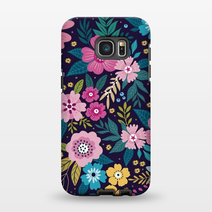 Galaxy S7 EDGE StrongFit Floral Pattern Design VI  by ArtsCase