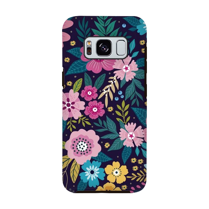 Galaxy S8 StrongFit Floral Pattern Design VI  by ArtsCase