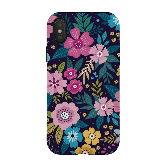 iPhone Xs / X StrongFit Floral Pattern Design VI  by ArtsCase