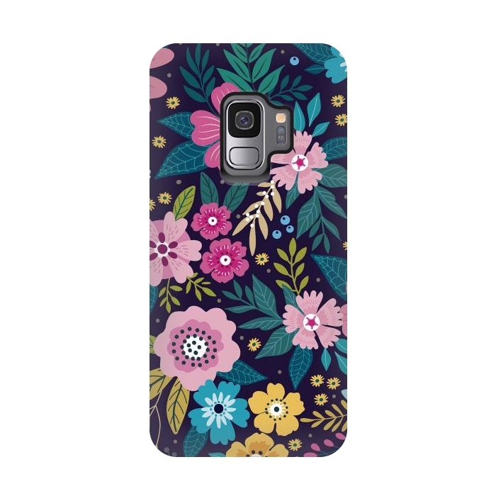 Galaxy S9 StrongFit Floral Pattern Design VI  by ArtsCase