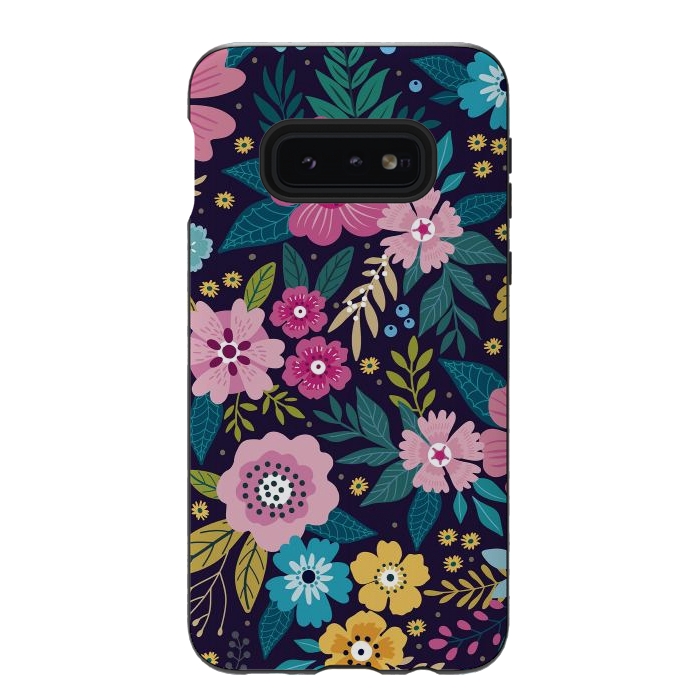 Galaxy S10e StrongFit Floral Pattern Design VI  by ArtsCase
