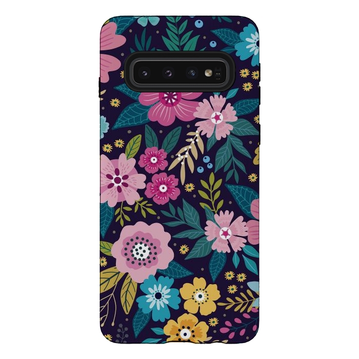 Galaxy S10 StrongFit Floral Pattern Design VI  by ArtsCase
