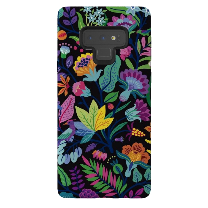 Galaxy Note 9 StrongFit Flowers Bright Colors by ArtsCase
