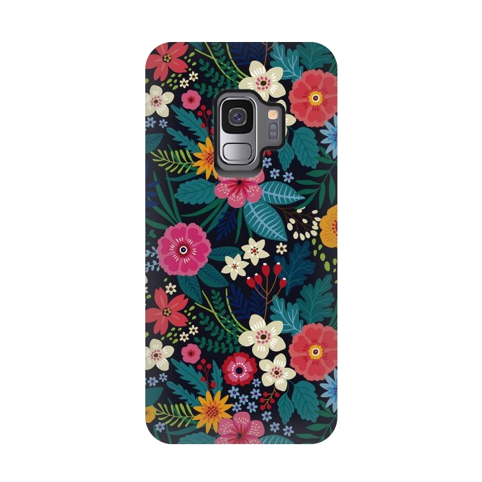 Galaxy S9 StrongFit Flowers Pattern XXX  by ArtsCase