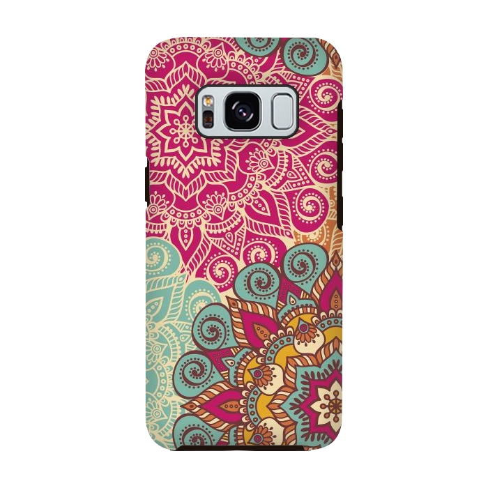 Galaxy S8 StrongFit Happy Flower Mandalas  by ArtsCase