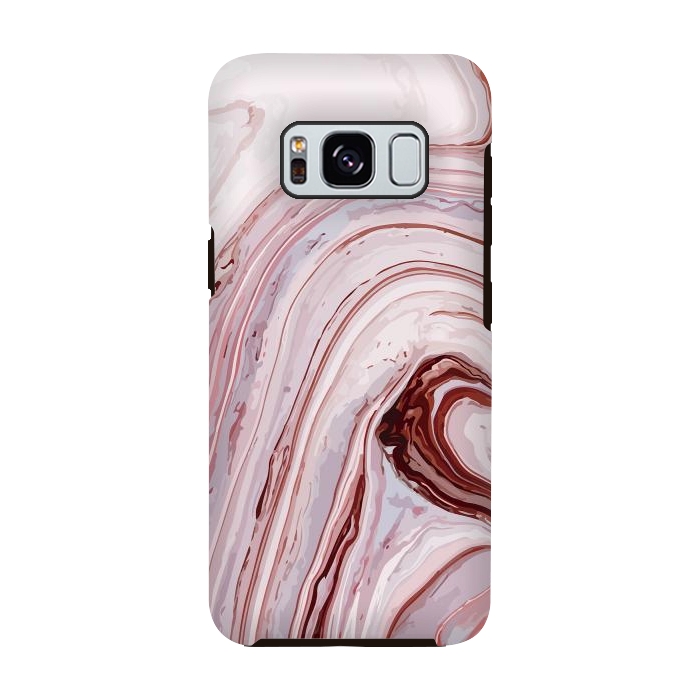 Galaxy S8 StrongFit Liquid Pink Marble by ArtsCase