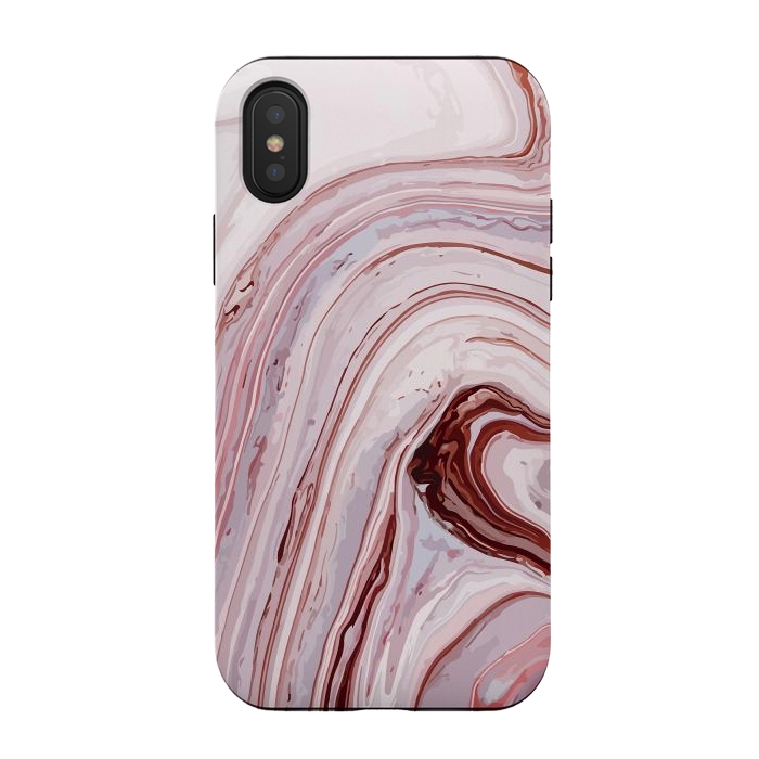 iPhone Xs / X StrongFit Liquid Pink Marble by ArtsCase