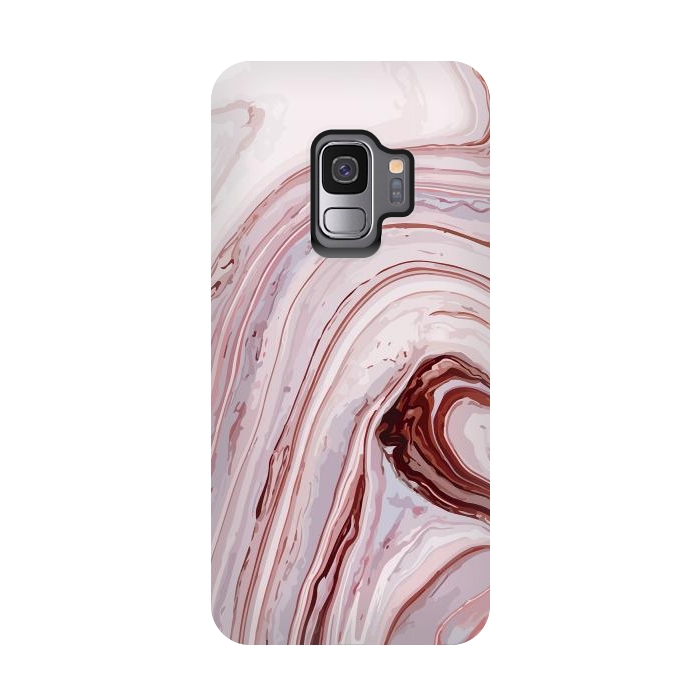 Galaxy S9 StrongFit Liquid Pink Marble by ArtsCase