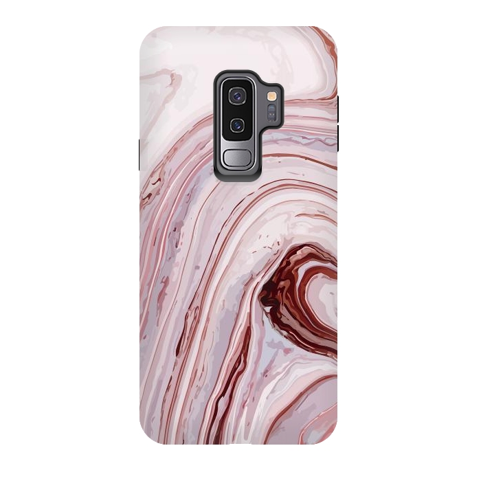 Galaxy S9 plus StrongFit Liquid Pink Marble by ArtsCase