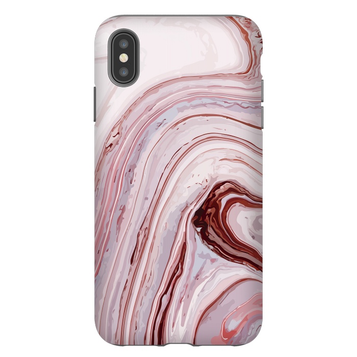 iPhone Xs Max StrongFit Liquid Pink Marble by ArtsCase