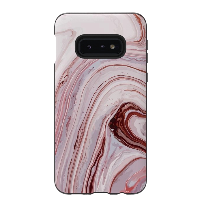 Galaxy S10e StrongFit Liquid Pink Marble by ArtsCase