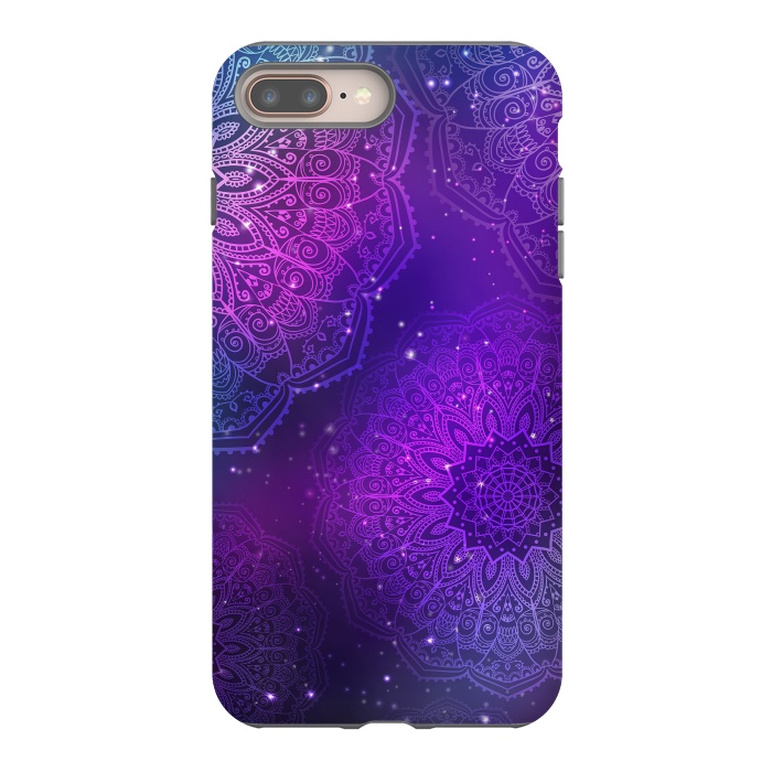 iPhone 7 plus StrongFit Modern Purple Mandala Pattern    by ArtsCase