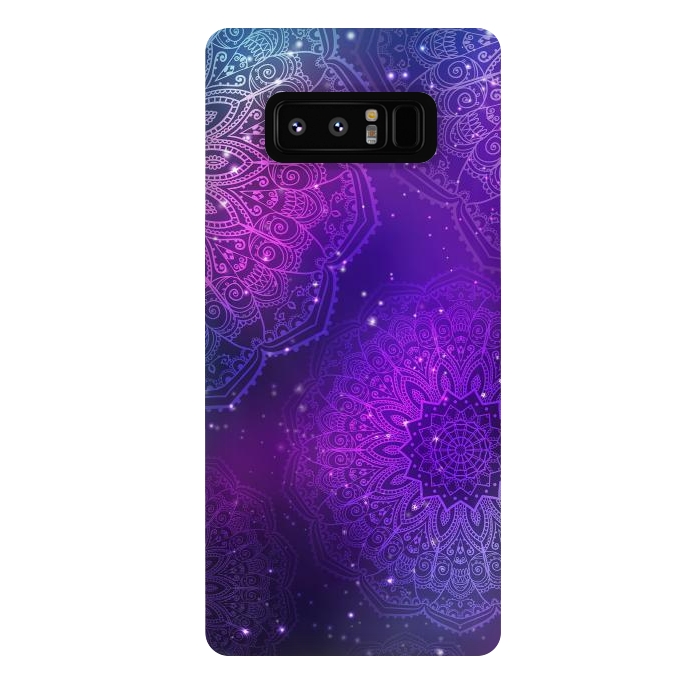 Galaxy Note 8 StrongFit Modern Purple Mandala Pattern    by ArtsCase