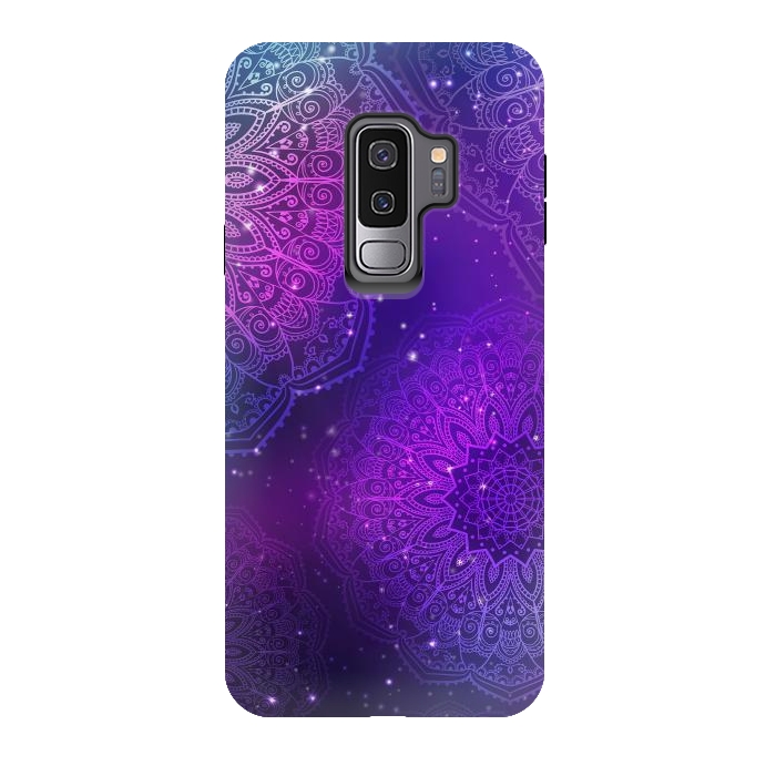 Galaxy S9 plus StrongFit Modern Purple Mandala Pattern    by ArtsCase