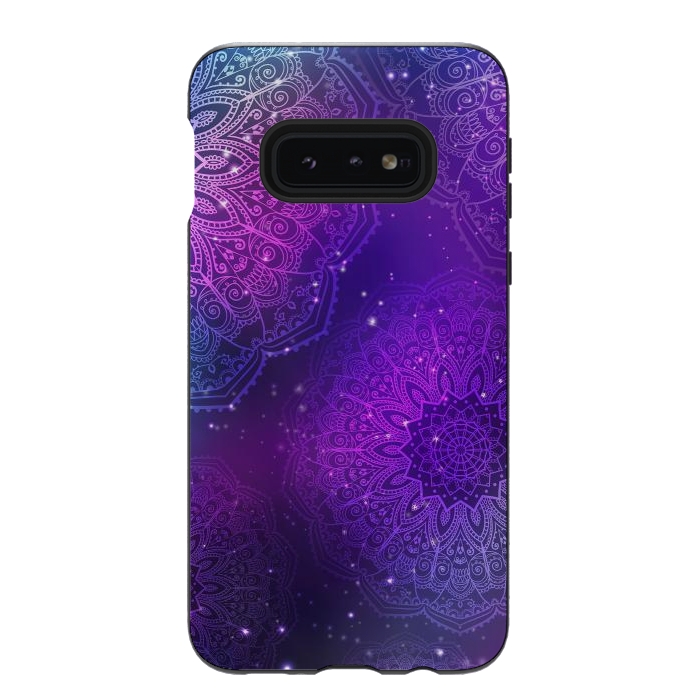 Galaxy S10e StrongFit Modern Purple Mandala Pattern    by ArtsCase