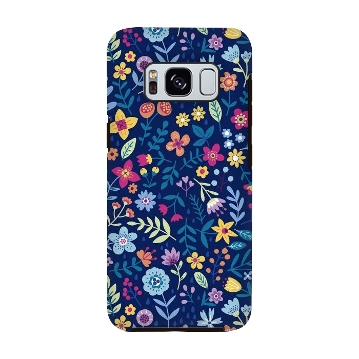 Galaxy S8 StrongFit Multicolor Beautiful Flowers  by ArtsCase