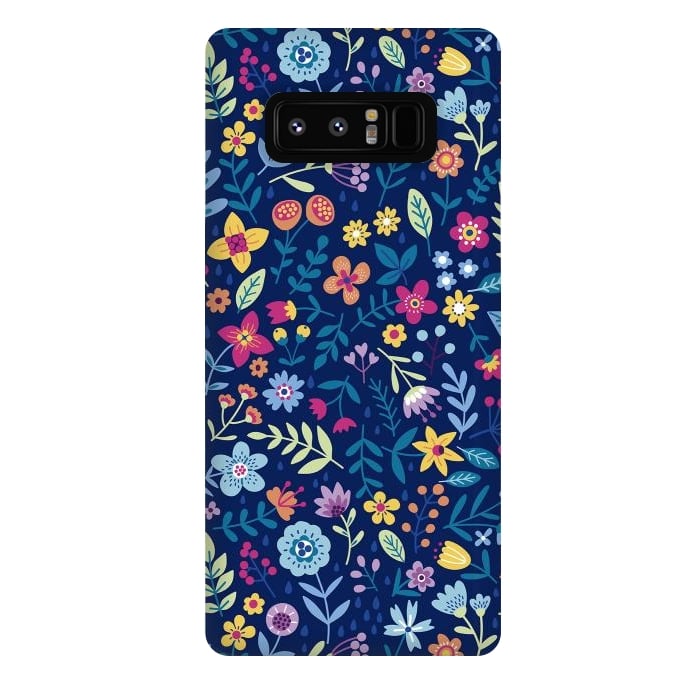 Galaxy Note 8 StrongFit Multicolor Beautiful Flowers  by ArtsCase