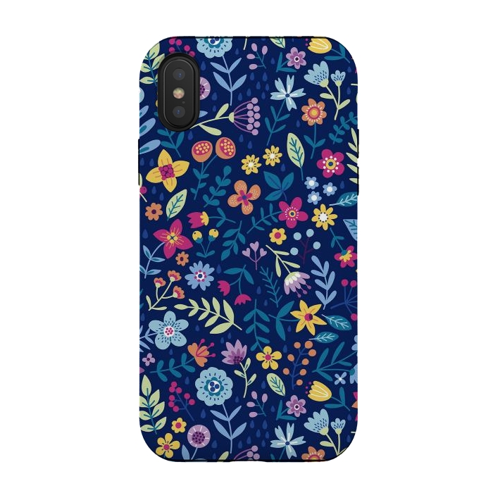 iPhone Xs / X StrongFit Multicolor Beautiful Flowers  by ArtsCase
