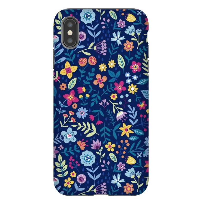 iPhone Xs Max StrongFit Multicolor Beautiful Flowers  by ArtsCase