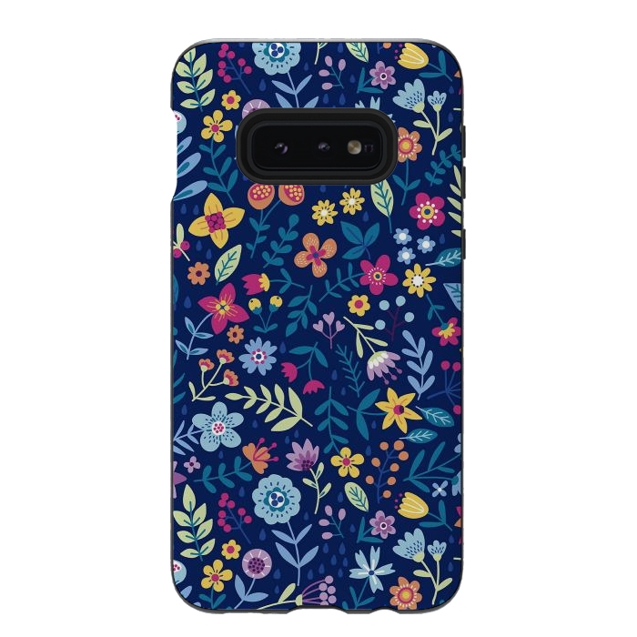Galaxy S10e StrongFit Multicolor Beautiful Flowers  by ArtsCase