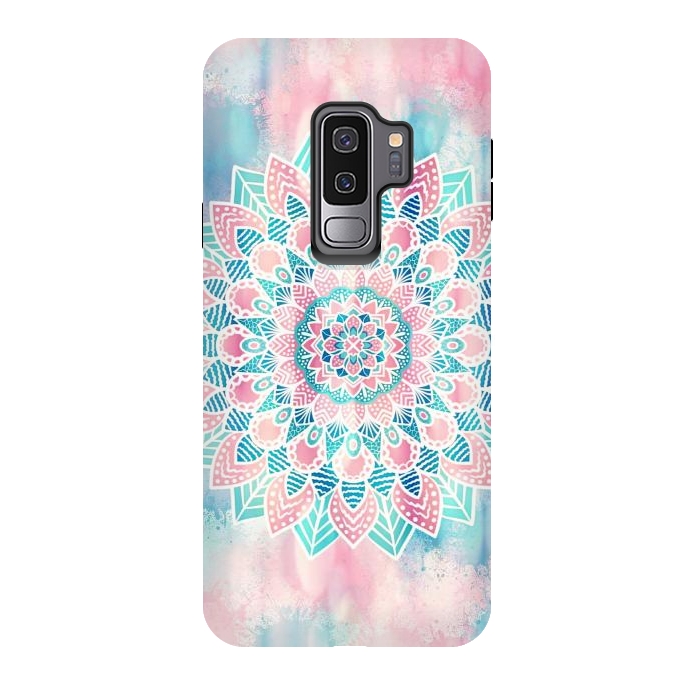 Galaxy S9 plus StrongFit Flower mandala art by Jms