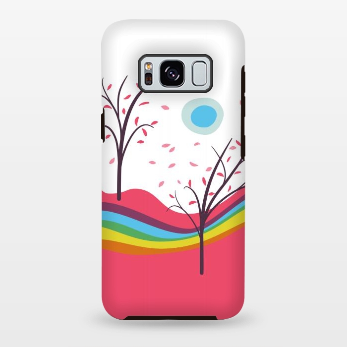 Galaxy S8 plus StrongFit Dreamscape - Pink Autumn On Alien Planet by Boriana Giormova