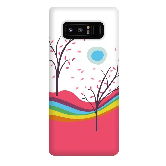 Galaxy Note 8 StrongFit Dreamscape - Pink Autumn On Alien Planet by Boriana Giormova