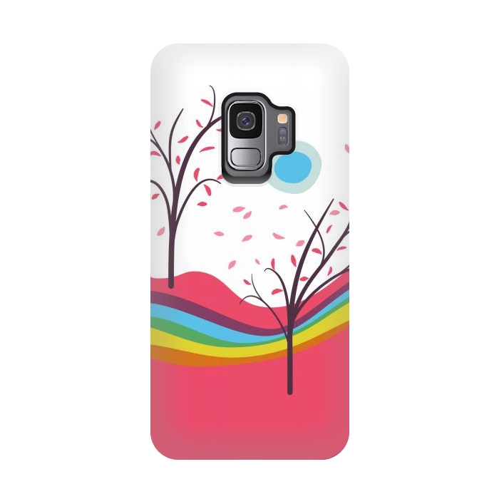 Galaxy S9 StrongFit Dreamscape - Pink Autumn On Alien Planet by Boriana Giormova