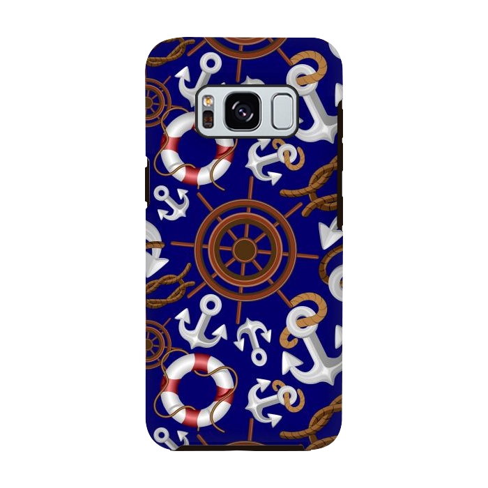 Galaxy S8 StrongFit Nautical Marine Navigation Pattern by BluedarkArt