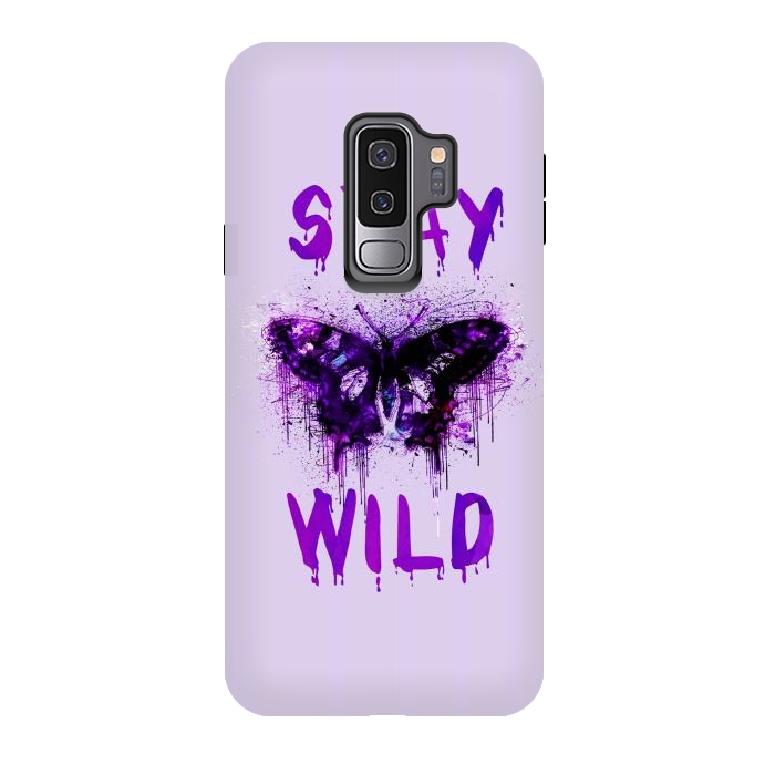 Galaxy S9 plus StrongFit Stay Wild Butterfly by Andrea Haase