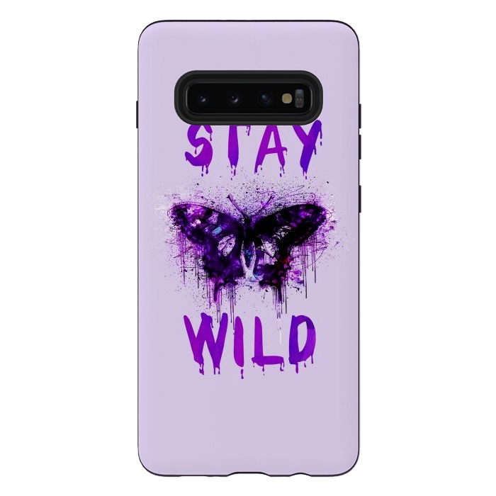 Galaxy S10 plus StrongFit Stay Wild Butterfly by Andrea Haase