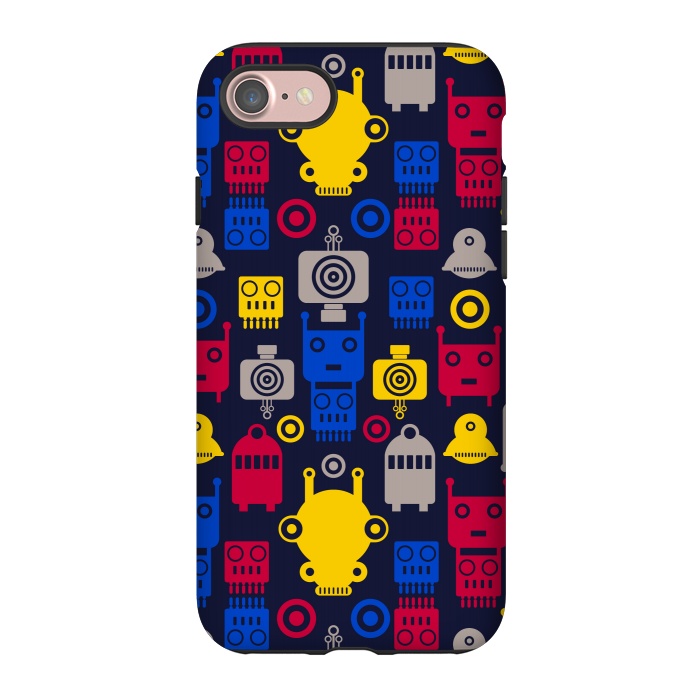 iPhone 7 StrongFit colorful robots by TMSarts