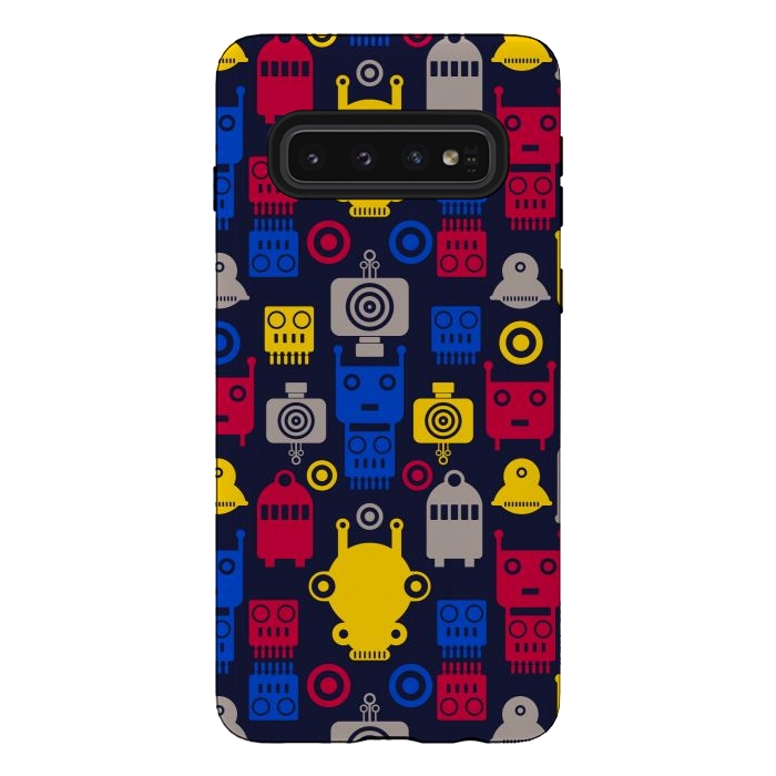 Galaxy S10 StrongFit colorful robots by TMSarts