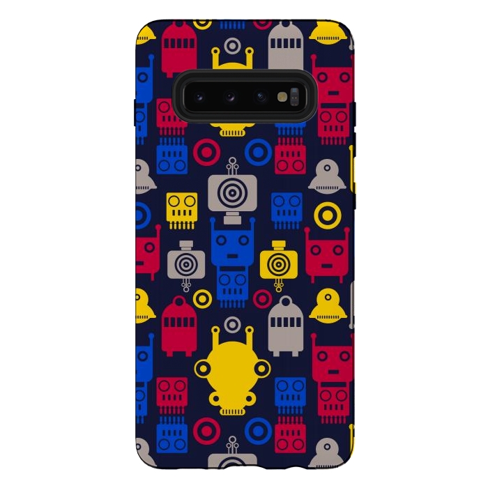 Galaxy S10 plus StrongFit colorful robots by TMSarts