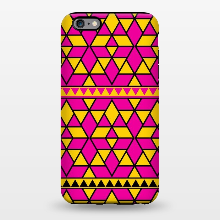iPhone 6/6s plus StrongFit pink yellow triangle by TMSarts
