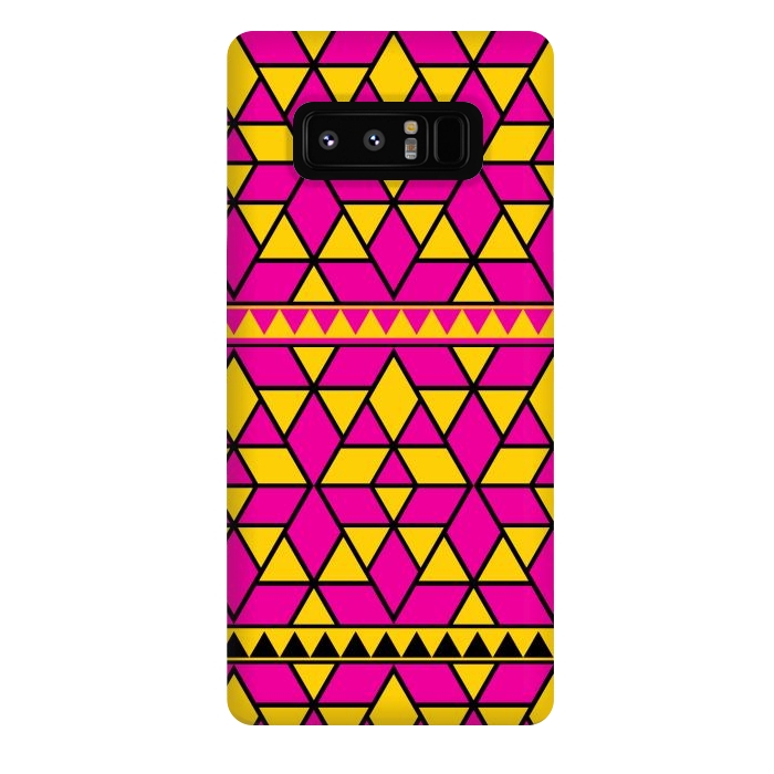 Galaxy Note 8 StrongFit pink yellow triangle by TMSarts