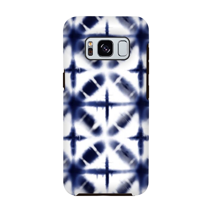 Galaxy S8 StrongFit Shibori inky blues by Melissa Pedersen