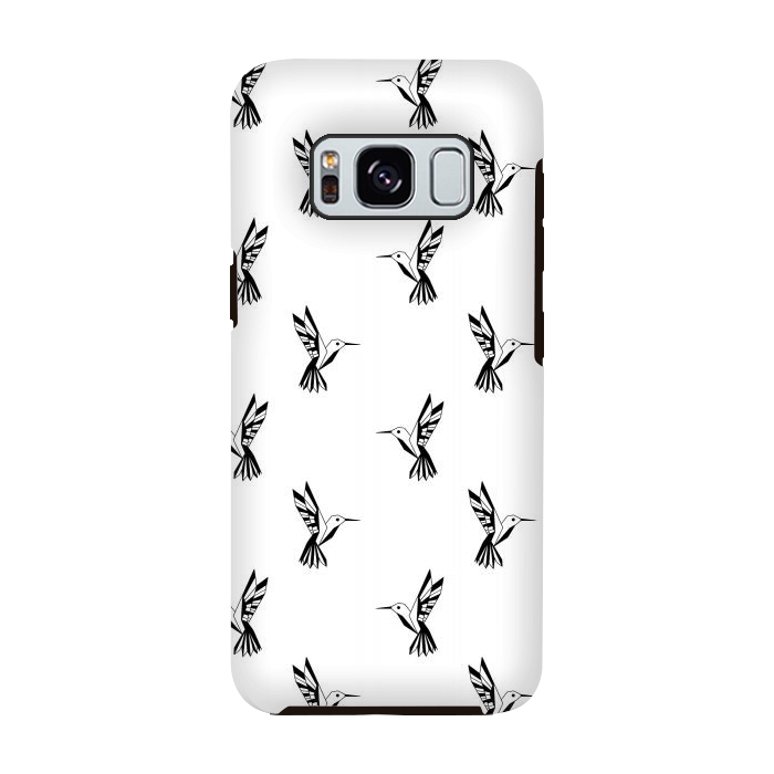 Galaxy S8 StrongFit Geometric Hummingbirds by Melissa Pedersen