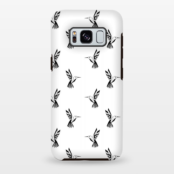Galaxy S8 plus StrongFit Geometric Hummingbirds by Melissa Pedersen